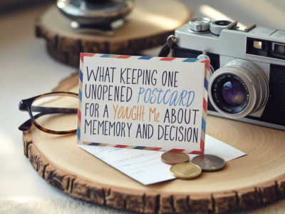 What keeping one unopened postcard for a year taught me about memory and decision