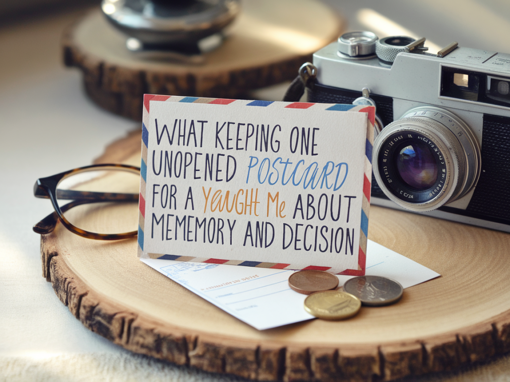 What keeping one unopened postcard for a year taught me about memory and decision