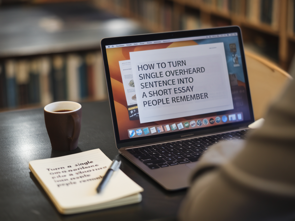 How to turn a single overheard sentence into a short essay people remember