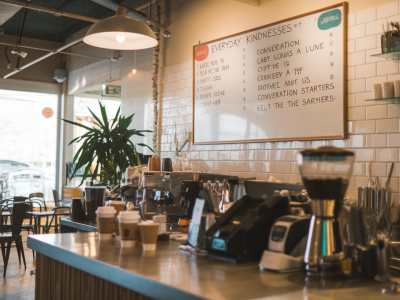 What to ask at a local coffee shop counter to notice everyday kindnesss and start conversations