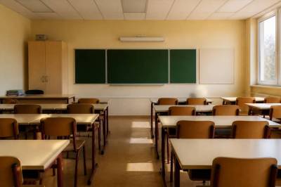 Inside the classroom of a french school