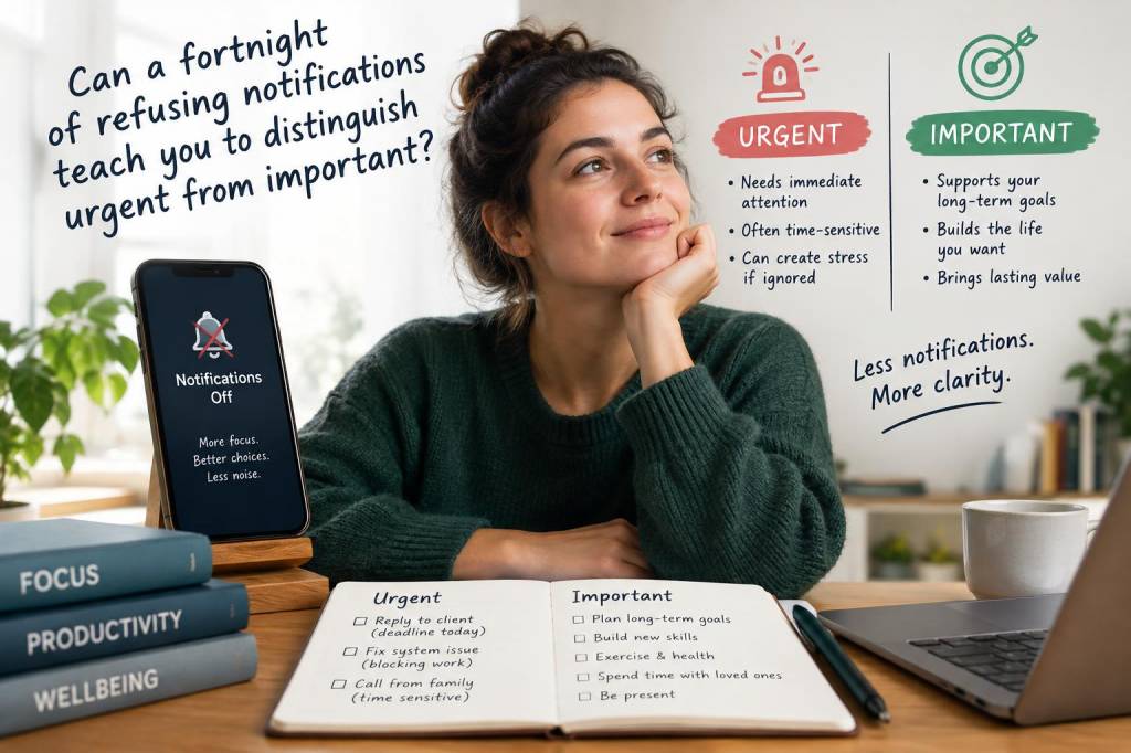 can a fortnight of refusing notifications teach you to distinguish urgent from important?